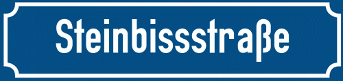 Straßenschild Steinbissstraße
