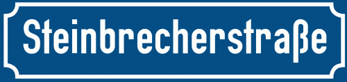 Straßenschild Steinbrecherstraße zum kostenlosen Download