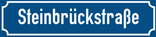 Straßenschild Steinbrückstraße