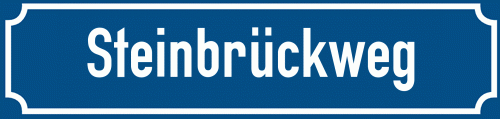 Straßenschild Steinbrückweg
