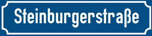 Straßenschild Steinburgerstraße zum kostenlosen Download