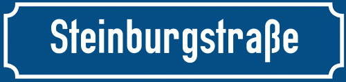 Straßenschild Steinburgstraße