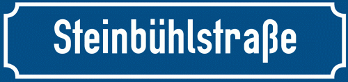 Straßenschild Steinbühlstraße zum kostenlosen Download