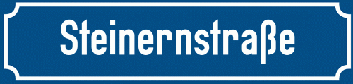 Straßenschild Steinernstraße