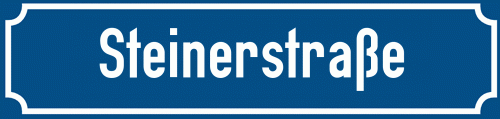 Straßenschild Steinerstraße