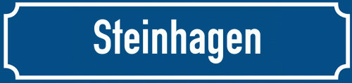 Straßenschild Steinhagen