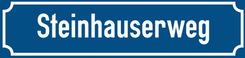 Straßenschild Steinhauserweg
