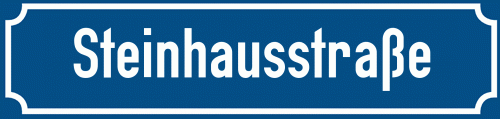 Straßenschild Steinhausstraße