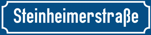 Straßenschild Steinheimerstraße
