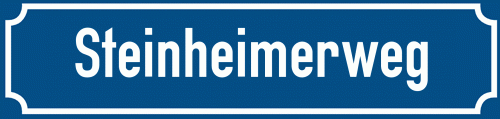Straßenschild Steinheimerweg