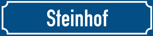 Straßenschild Steinhof