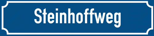 Straßenschild Steinhoffweg