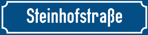 Straßenschild Steinhofstraße