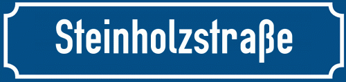 Straßenschild Steinholzstraße