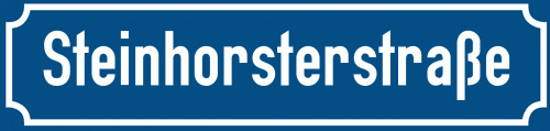Straßenschild Steinhorsterstraße