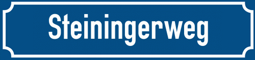 Straßenschild Steiningerweg