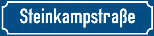 Straßenschild Steinkampstraße