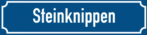 Straßenschild Steinknippen