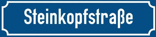 Straßenschild Steinkopfstraße