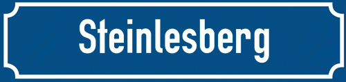 Straßenschild Steinlesberg