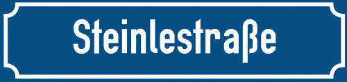 Straßenschild Steinlestraße