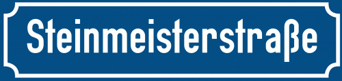 Straßenschild Steinmeisterstraße