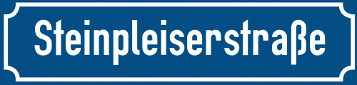 Straßenschild Steinpleiserstraße