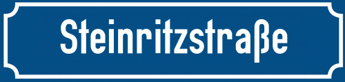 Straßenschild Steinritzstraße