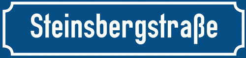 Straßenschild Steinsbergstraße