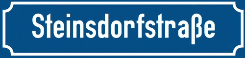 Straßenschild Steinsdorfstraße