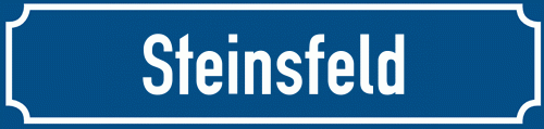 Straßenschild Steinsfeld