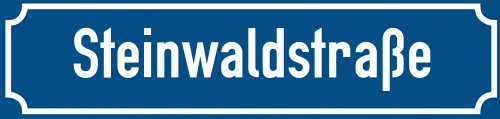 Straßenschild Steinwaldstraße
