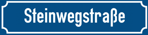 Straßenschild Steinwegstraße