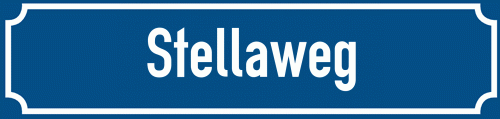 Straßenschild Stellaweg