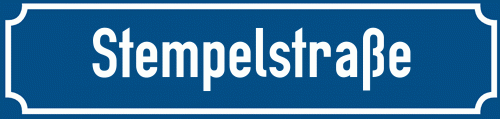 Straßenschild Stempelstraße