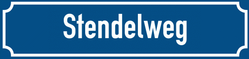 Straßenschild Stendelweg zum kostenlosen Download
