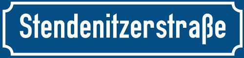 Straßenschild Stendenitzerstraße