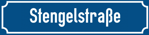 Straßenschild Stengelstraße zum kostenlosen Download