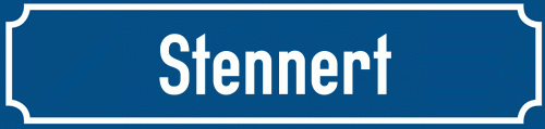 Straßenschild Stennert