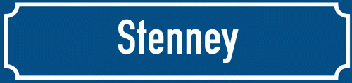 Straßenschild Stenney