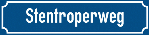 Straßenschild Stentroperweg