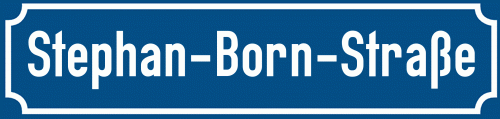 Straßenschild Stephan-Born-Straße