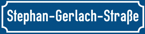 Straßenschild Stephan-Gerlach-Straße zum kostenlosen Download
