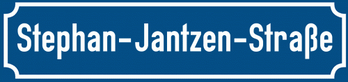 Straßenschild Stephan-Jantzen-Straße