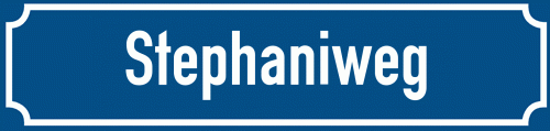 Straßenschild Stephaniweg