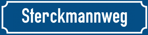 Straßenschild Sterckmannweg