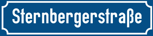 Straßenschild Sternbergerstraße zum kostenlosen Download