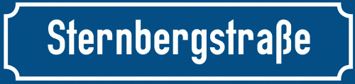 Straßenschild Sternbergstraße zum kostenlosen Download