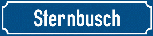 Straßenschild Sternbusch