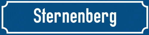 Straßenschild Sternenberg